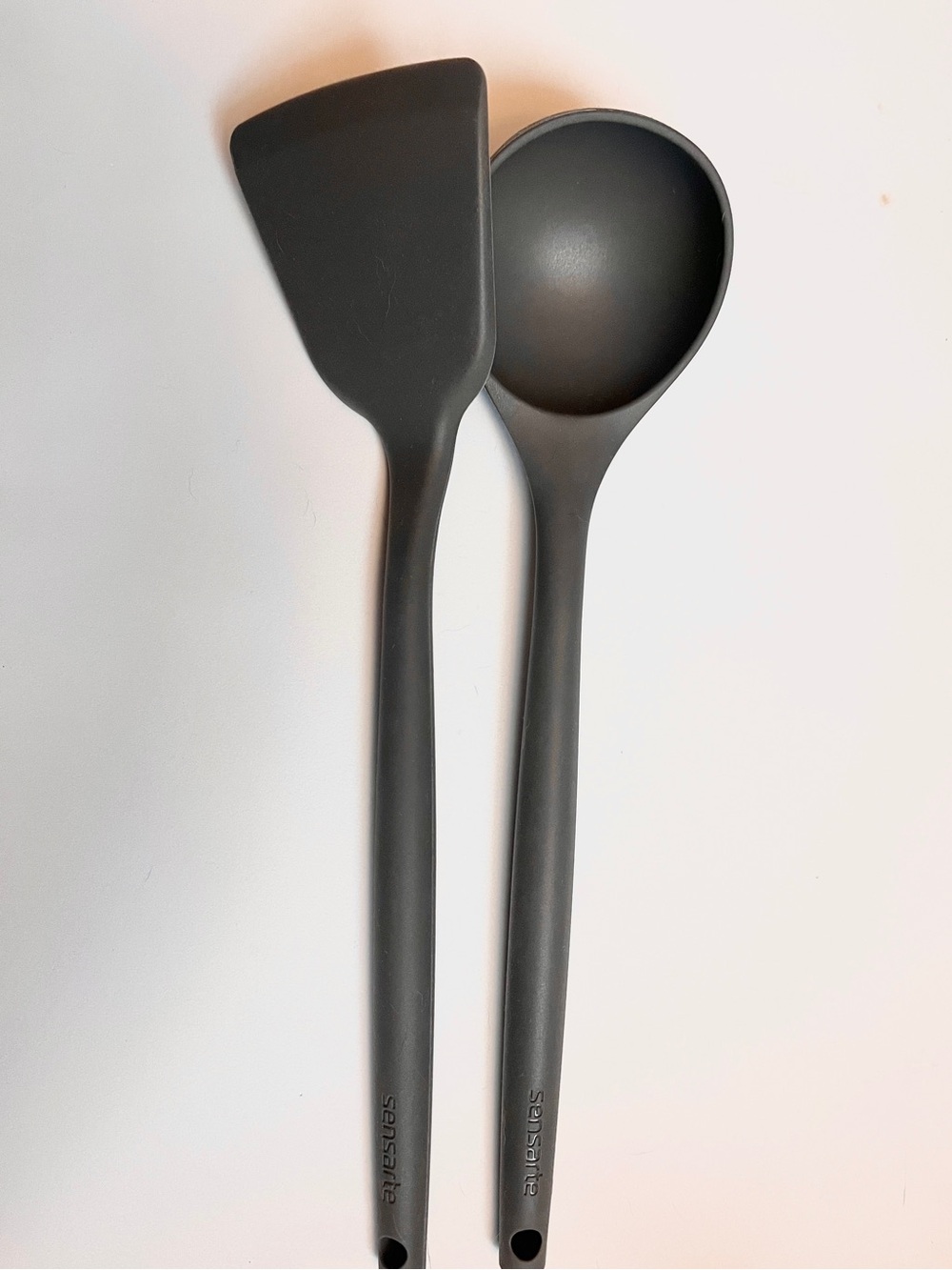Silicone Spatula and Ladle Set - 2-Piece By Sensarte Grey NWOT